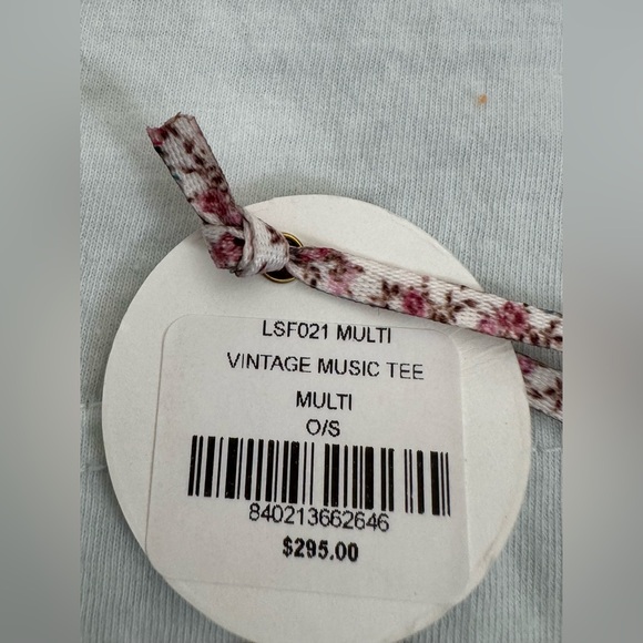 NWT LoveShackFancy Size Large Vintage Music Tee - Perfect for Festival Season! - Picture 12 of 12